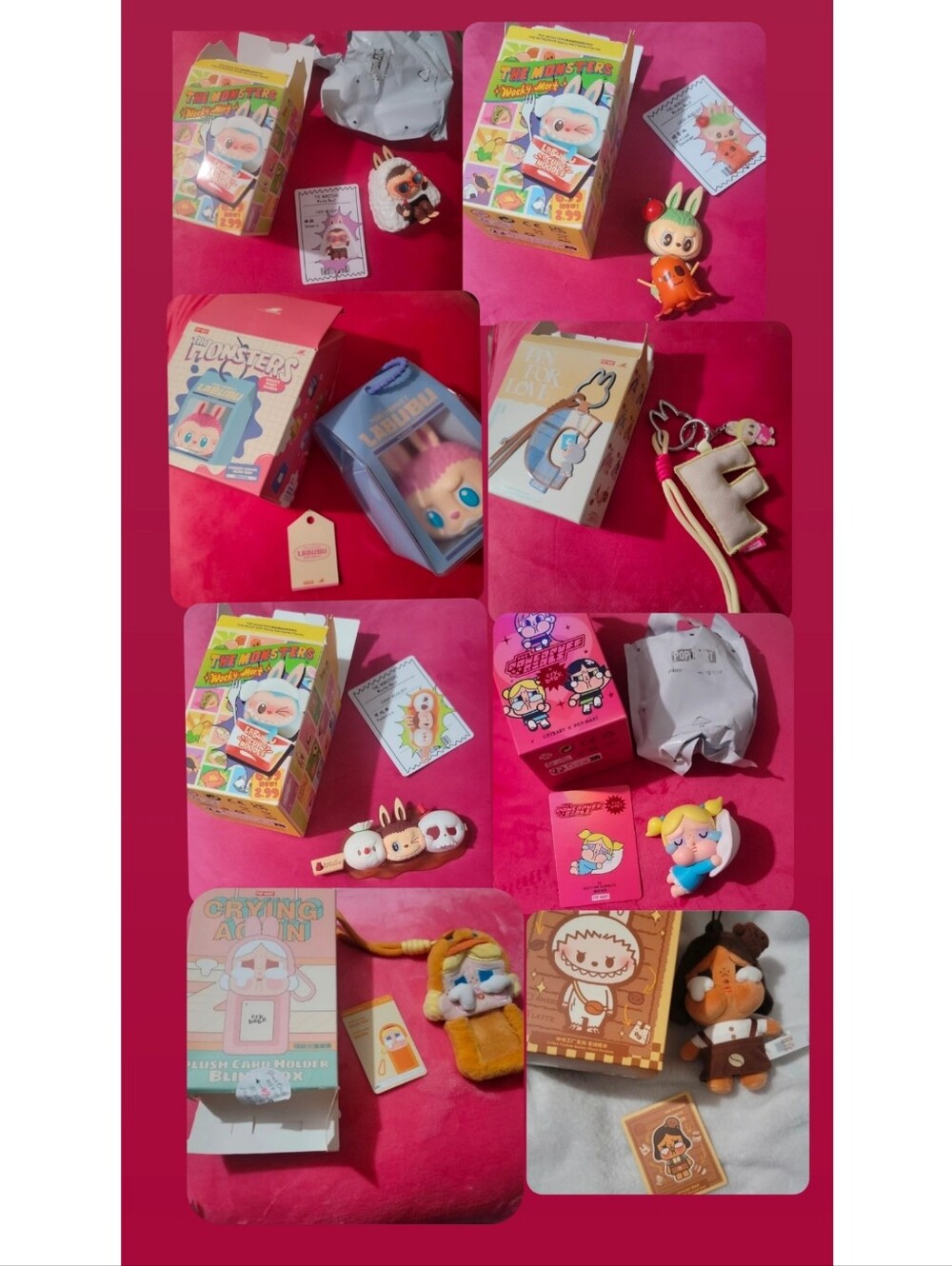 8 Pop Mart Figurine Bundle- Open Box And Bag